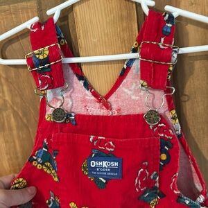 Adorable corduroy train Oshkosh overalls size 2